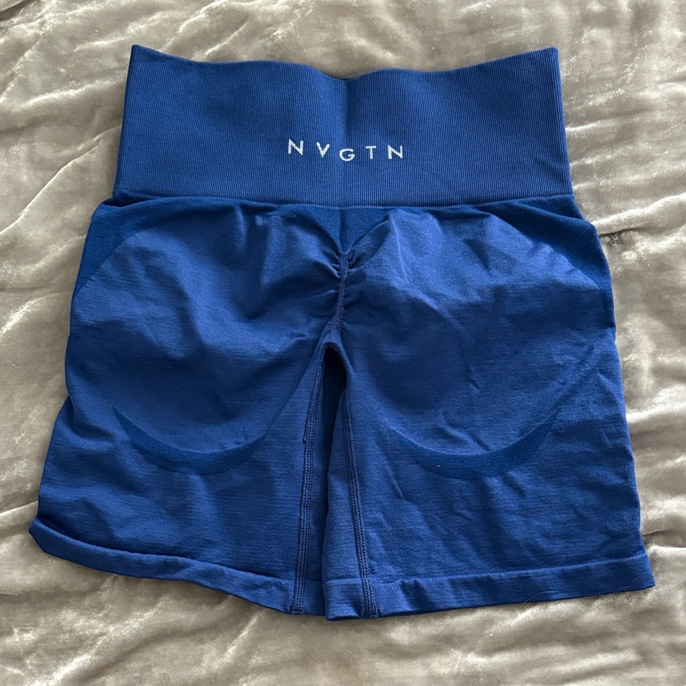 NVGTN Royal Blue High-Rise Shorts